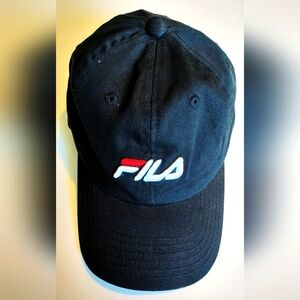 Fila Black Adjustable Baseball Cap